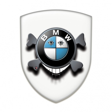 BMW Silicone Badge High End White Base Smile Logo Style 