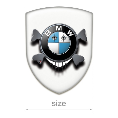 BMW Silicone Badge High End White Base Smile Logo Style 