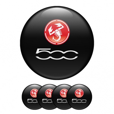 Fiat  Abarth  Wheel Center Cap Domed Stickers Scorpion 500