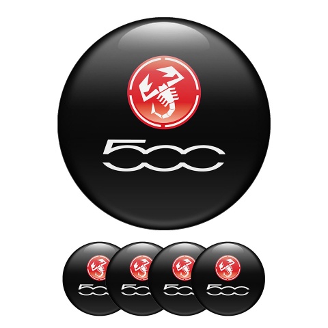 Fiat  Abarth  Wheel Center Cap Domed Stickers Scorpion 500