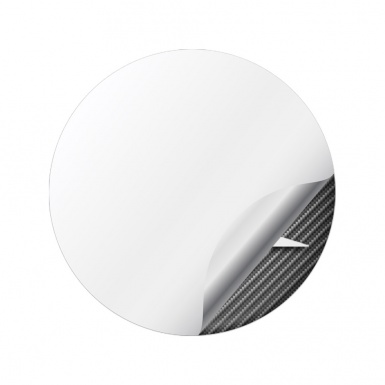 VW R Line Wheel Stickers Carbon White