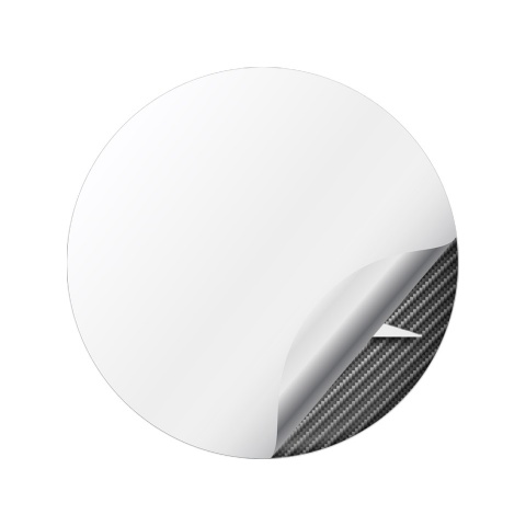 VW R Line Wheel Stickers Carbon White
