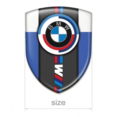 BMW M Power Emblem Badge Logo Blue White Edition 