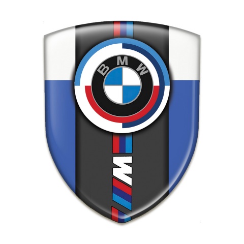 BMW M Power Emblem Badge Logo Blue White Edition 