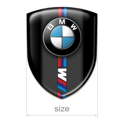BMW M Silicone Emblem Black Print Classic Logo 