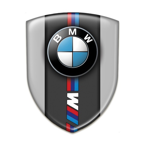 BMW M Resin Sticker Grey Print Classic Logo 