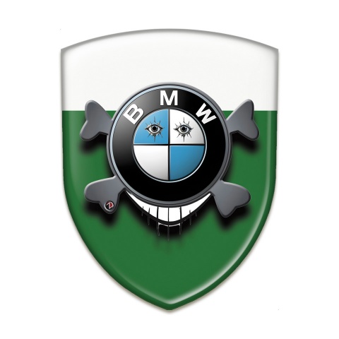BMW Car Accessories Badge Green White Base Smile Logo 