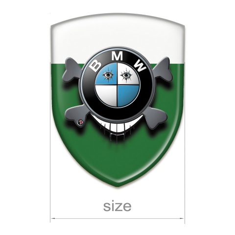 BMW Car Accessories Badge Green White Base Smile Logo 
