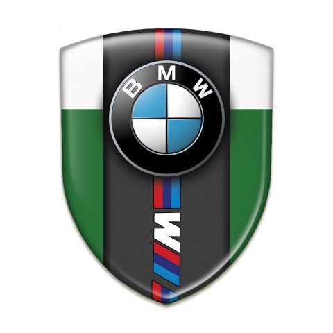 BMW M Car Interior Badge Green White Print Classic Logo 