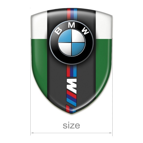 BMW M Car Interior Badge Green White Print Classic Logo 