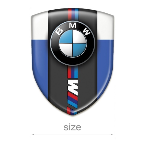 BMW M Silicone Badge Blue White Print Classic Logo 