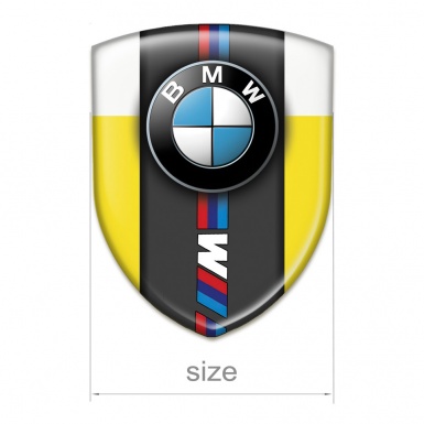 BMW M Silicone Shield Yellow White Print Classic Logo 
