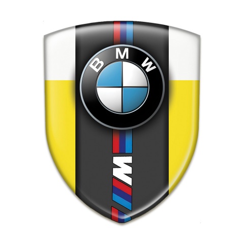 BMW M Silicone Shield Yellow White Print Classic Logo 