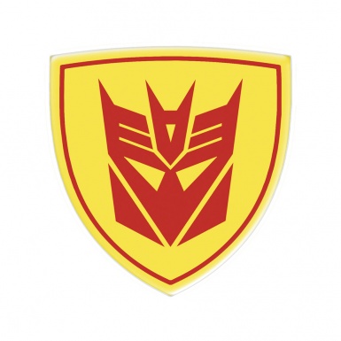Transformers Emblem 3D Gel Silicone Sticker Yellow Red Edition