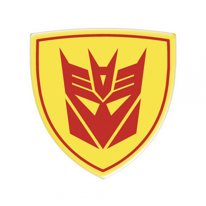 Transformers Emblem 3D Gel Silicone Sticker Yellow Red Edition