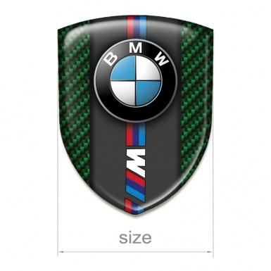 BMW M Resin Sticker Green Carbon Classic logo Style 
