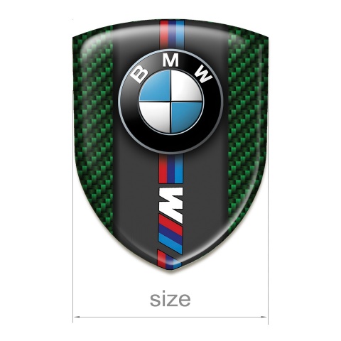 BMW M Resin Sticker Green Carbon Classic logo Style 