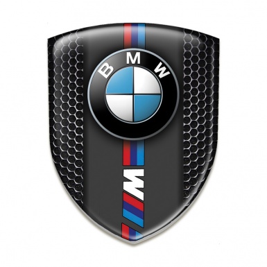 BMW M Emblem Interior Perforated Steel Base classic logo 