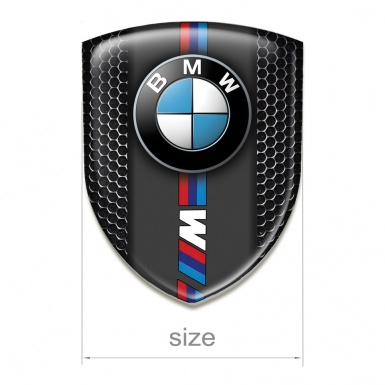 BMW M Emblem Interior Perforated Steel Base classic logo 