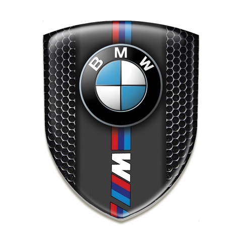 BMW M Emblem Interior Perforated Steel Base classic logo 