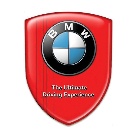 BMW Self Adhesive Car logo Emblem Red Pattern 