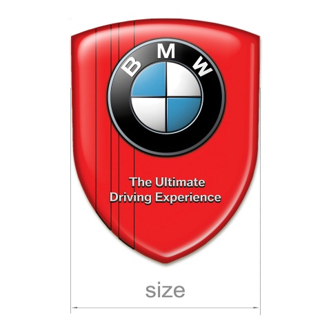 BMW Self Adhesive Car logo Emblem Red Pattern 