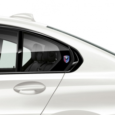 BMW Car Interior Badge Blue with Red Lines Type 