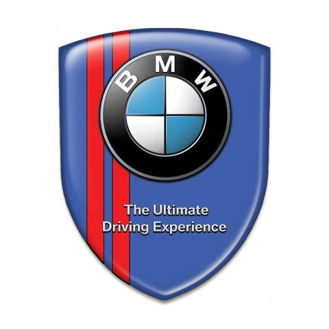 BMW Car Interior Badge Blue with Red Lines Type 