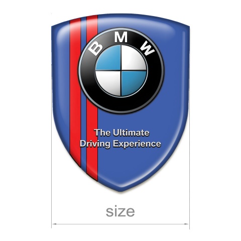 BMW Car Interior Badge Blue with Red Lines Type 