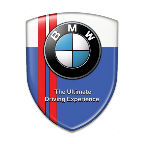 BMW Emblem Badge Logo Blue White with Red Lines Type 