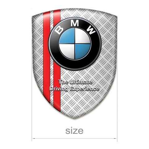 BMW Resin Sticker Mesh Effect Base with Red Lines Type 