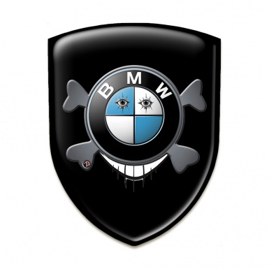 BMW Emblem Exterior Black Design with Smile Logo 