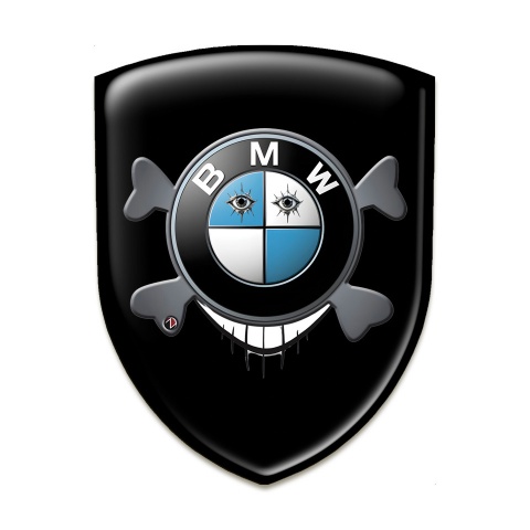 BMW Emblem Exterior Black Design with Smile Logo 