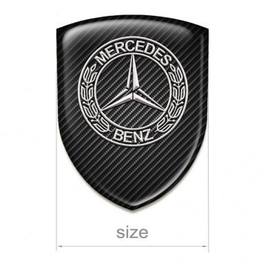 Mercedes Car Accessories Badge Black Carbon Style 