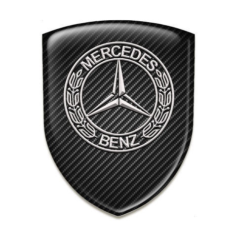 Mercedes Car Accessories Badge Black Carbon Style 