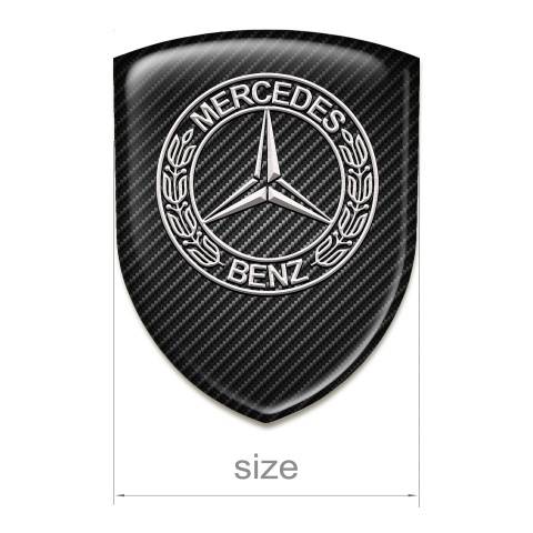 Mercedes Car Accessories Badge Black Carbon Style 