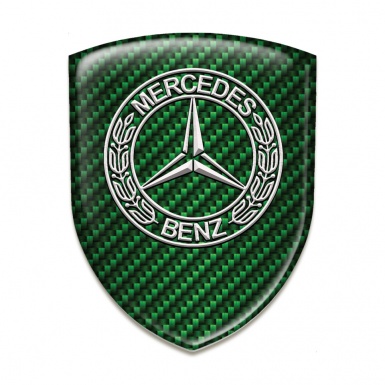 Mercedes Self Adhesive Car logo Emblem Green Carbon Design 