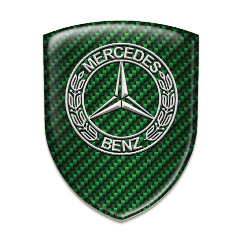 Mercedes Self Adhesive Car logo Emblem Green Carbon Design 