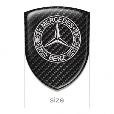 Mercedes Car Interior Badge Black Fibers Design 