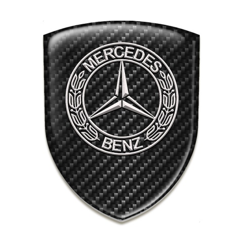 Mercedes Car Interior Badge Black Fibers Design 
