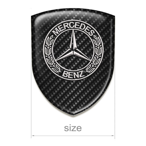 Mercedes Car Interior Badge Black Fibers Design 