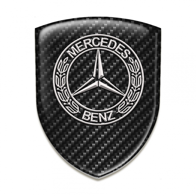 Mercedes Car Interior Badge Black Fibers Design 