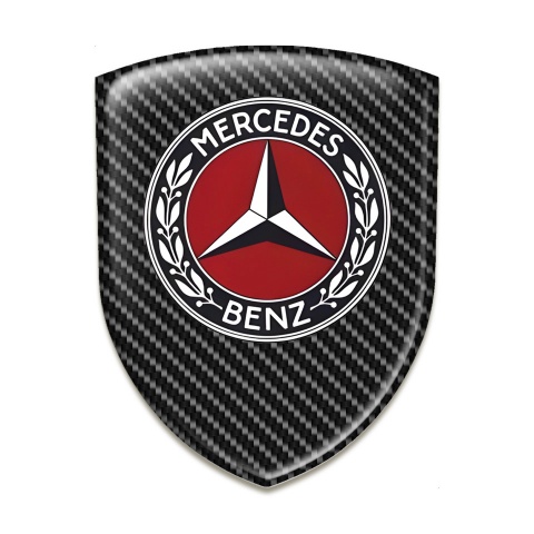 Mercedes Benz Silicone Shield Dark Carbon Base Red Logo 