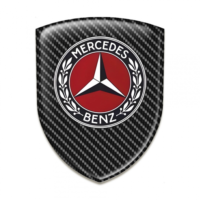 Mercedes Benz Silicone Shield Dark Carbon Base Red Logo 