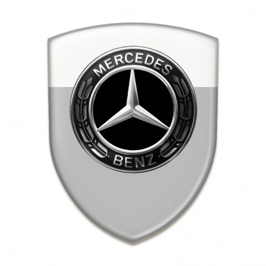 Mercedes Benz Auto Emblem Grey White edition 