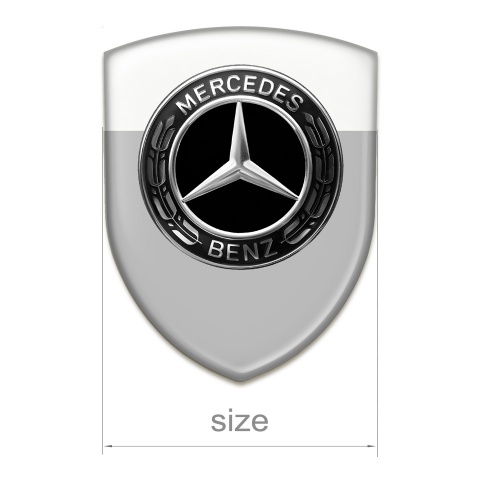 Mercedes Benz Auto Emblem Grey White edition 