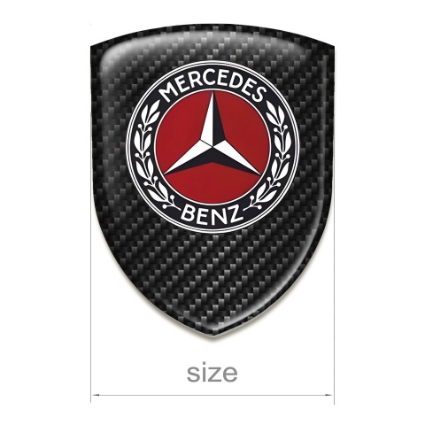 Mercedes Benz Logo Emblem Black Carbon Pattern 