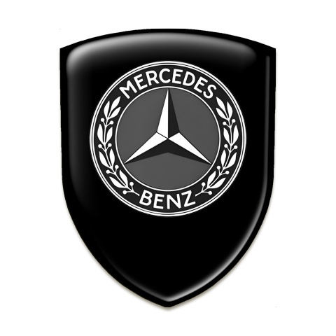 Mercedes Benz Car Accessories Badge Black White Edition 