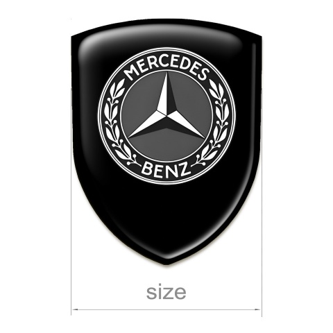 Mercedes Benz Car Accessories Badge Black White Edition 