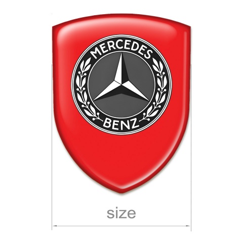 Mercedes Benz Silicone Car Decal Badge Red Design 
